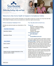 Sta-Home Health & Hospice’s Compliance Hotline